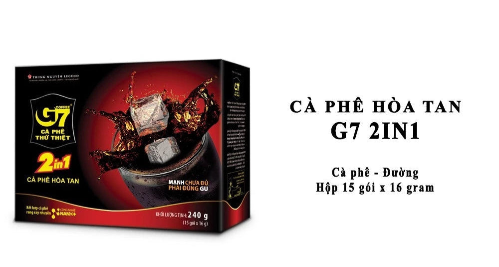 Trung Nguyen G7 Instant 2 in 1 Coffee - 15 Bags x 16 Grams (240g) VietsWay Seller