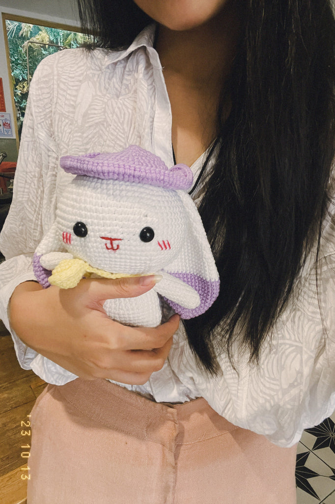 Handmade Knitting Stuffed Stuffed Crochet Rabbit Doll VAC | ๐๐๐๐ง๐ข๐ง๐ ๐๐ฎ๐ฅ ๐๐ข๐๐ญ ๐
๐จ๐ซ ๐๐จ๐ฏ๐๐ ๐๐ง๐๐ฌ