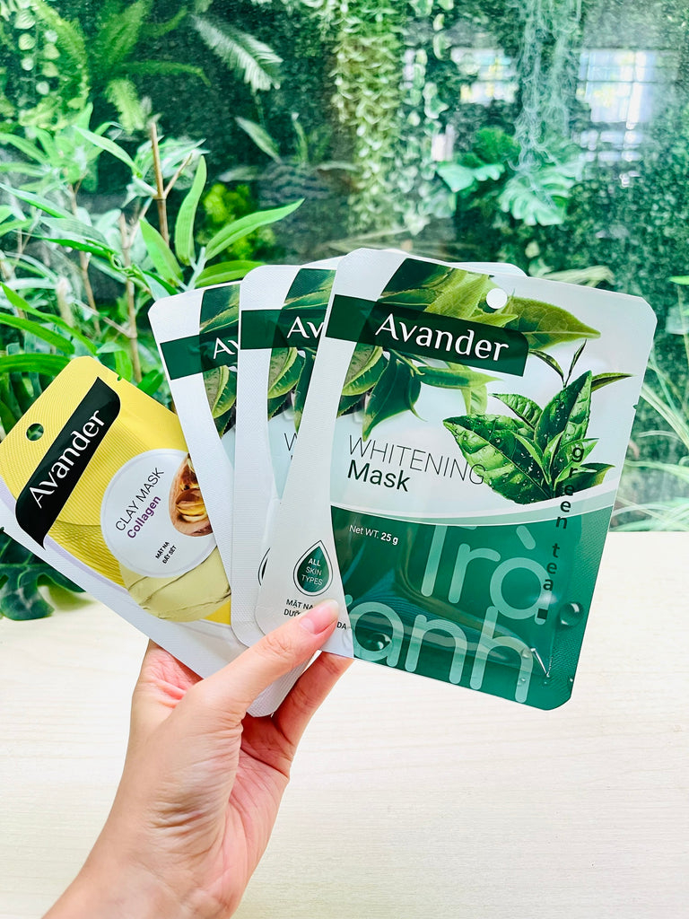 Set of 3 AVANDER Sheet Masks for All Skin Types Vietnamese Brand Vietsway USA seller