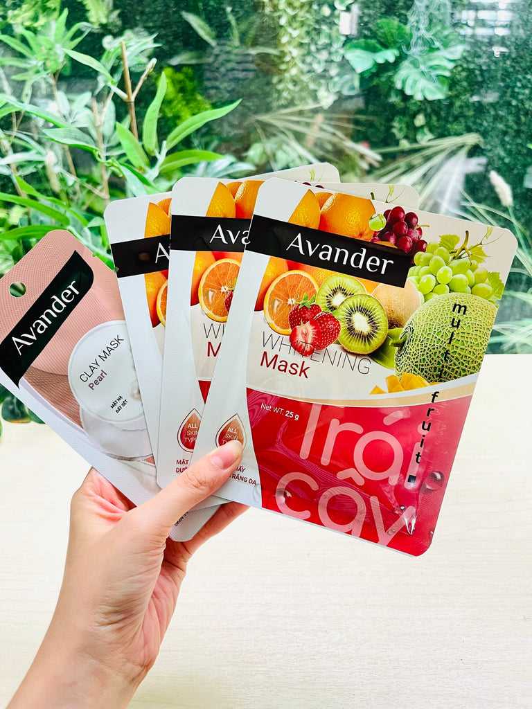 Set of 3 AVANDER Sheet Masks for All Skin Types Vietnamese Brand Vietsway USA seller