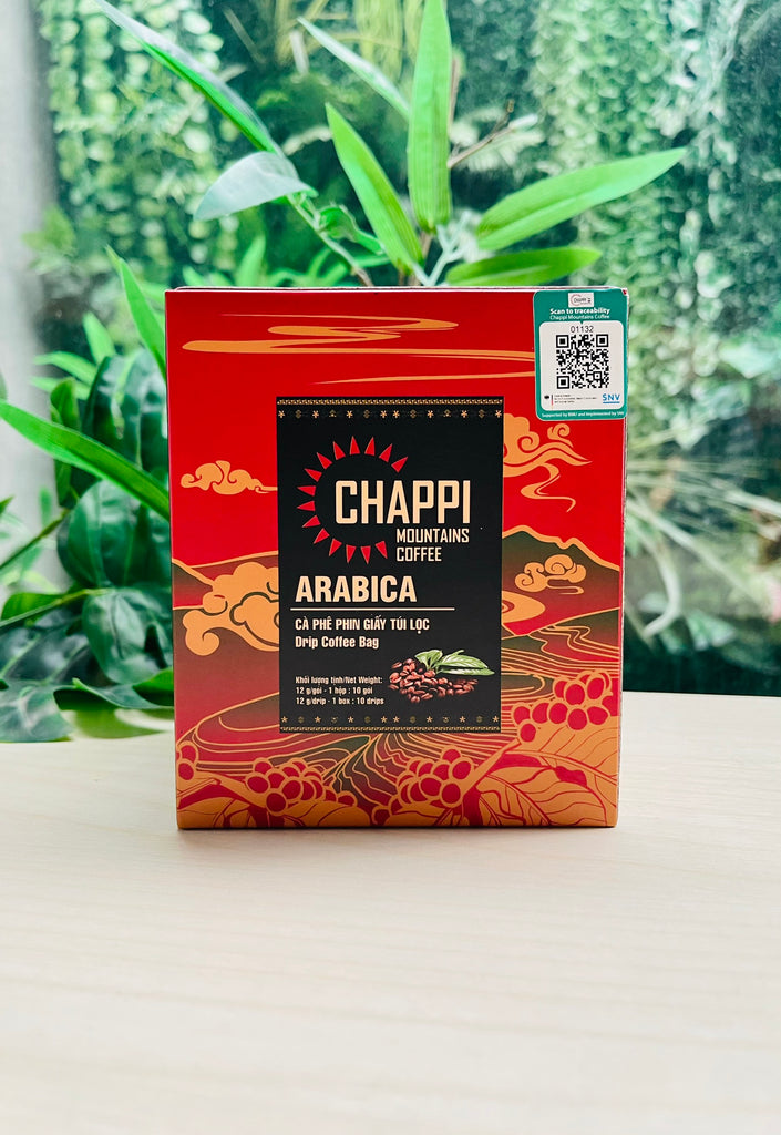 Chappi Mountains Coffee - Chocolate & Arabica Coffee Drip Bag 120g x 10 drips