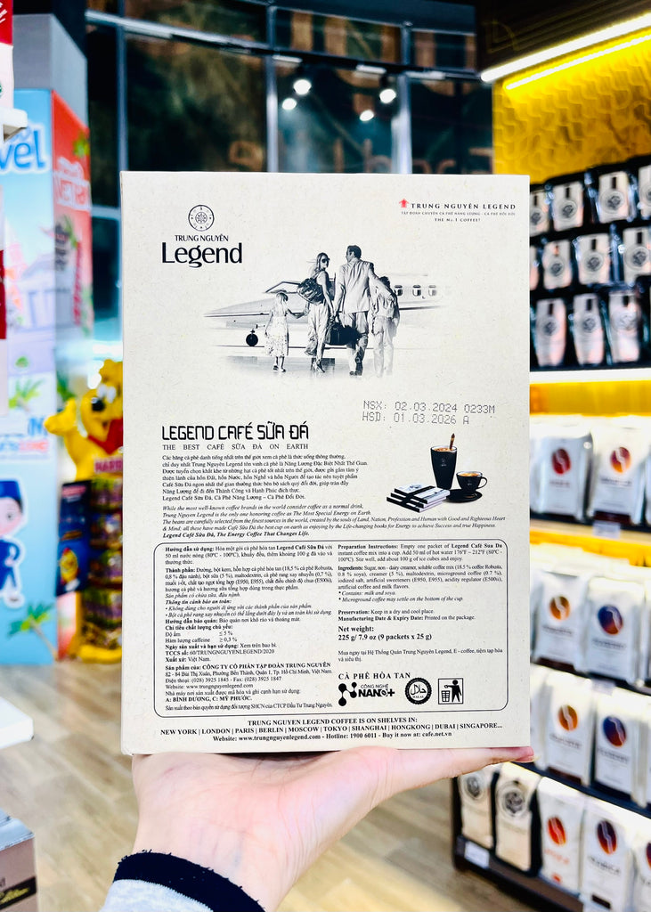 Trung Nguyen Special Legend Iced Coffee Blend With Milk Full Box Gift 225g