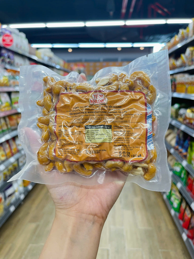 Yen Nhung Vietnamese Cashews Flavored Honey, Garlic & Salted Sugar 500 GRAMS