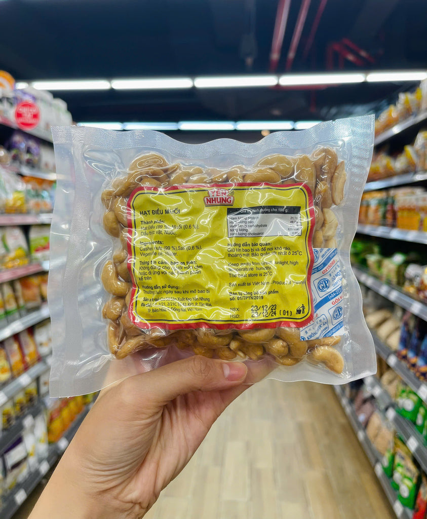 Yen Nhung Vietnamese Cashews Flavored Honey, Garlic & Salted Sugar 500 GRAMS