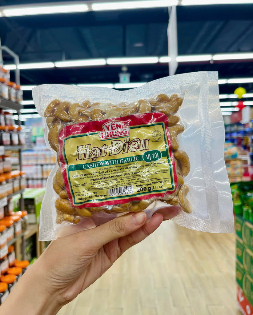 Yen Nhung Vietnamese Cashews Flavored Honey, Garlic & Salted Sugar 500 GRAMS