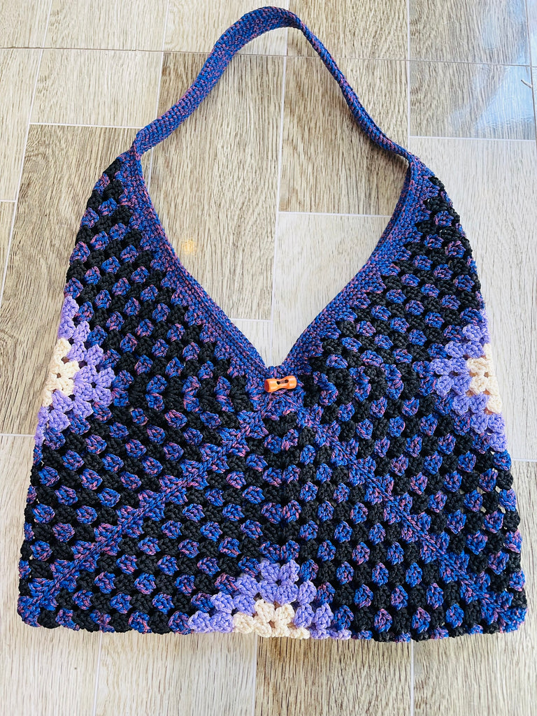 Round Crochet Bag NATURAL Flower Vintage Vibe Different Color NEW ASIA