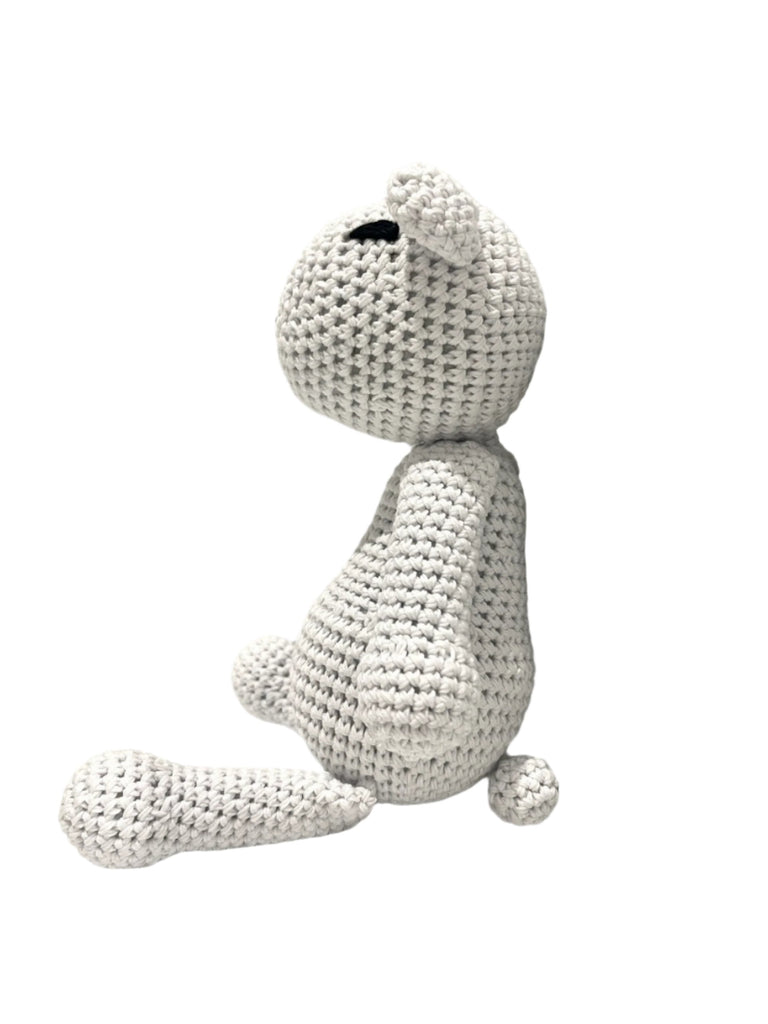 White Polar Bear Handmade Amigurumi Stuffed Toy Knit Crochet Doll VAC