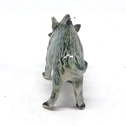 Ceramic Boar Figurine Wild Animal Pig Miniature Statue Garden Home Decor DIY Craft