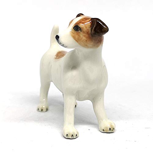 Ceramic Jack Russell Terrier Figurine Hand Painted Miniatures Collectible Personalized Gifts