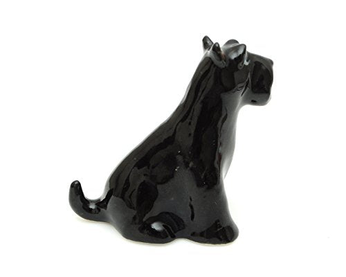 Handmade Miniatures Ceramic Sitting & Standing Scottish Terrier Figurine Animals Decor Collection