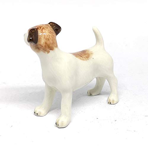 Ceramic Jack Russell Terrier Figurine Hand Painted Miniatures Collectible Personalized Gifts