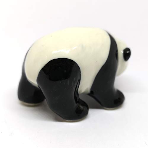 Ceramic Panda Figurine Animal Craft Miniature Collectible Porcelain DIY Gift