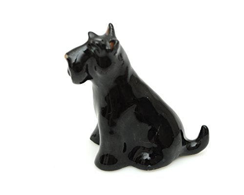 Handmade Miniatures Ceramic Sitting & Standing Scottish Terrier Figurine Animals Decor Collection