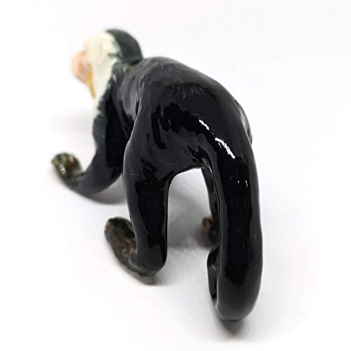 Ceramic Figurine Capuchin Monkey Handmade Miniature Collectible Porcelain DIY Gift