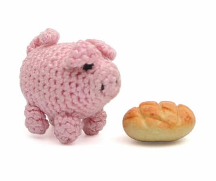 Micro Tiny Miniature Animal Handmade Amigurumi stuffed Toy Knit Crochet Doll VAC
