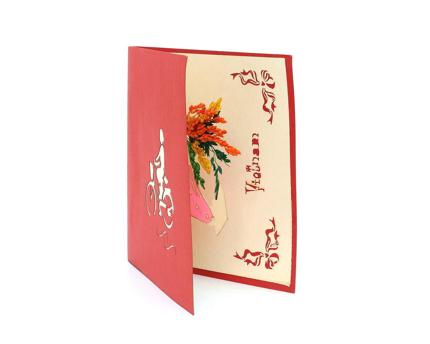 Vietnamese Symbol Handmade 3D Pop Up Paper Card