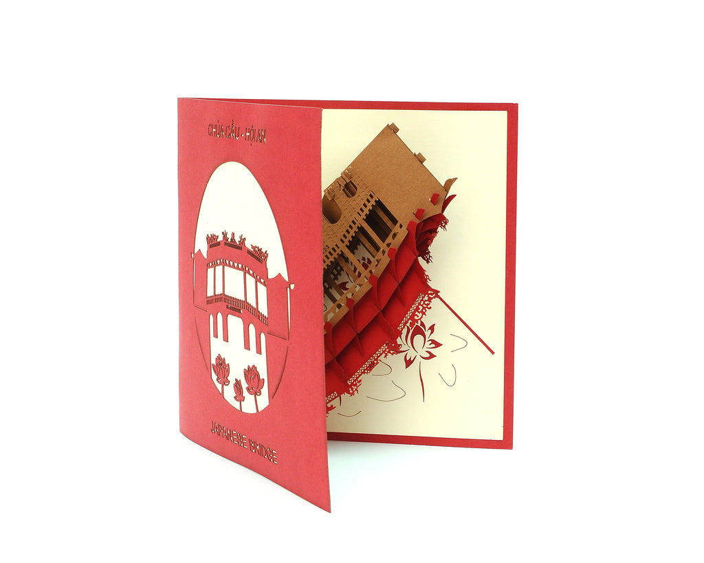 Vietnamese Symbol Handmade 3D Pop Up Paper Card