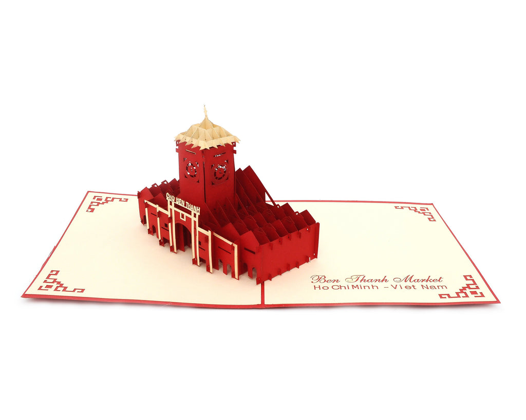 Vietnamese Symbol Handmade 3D Pop Up Paper Card