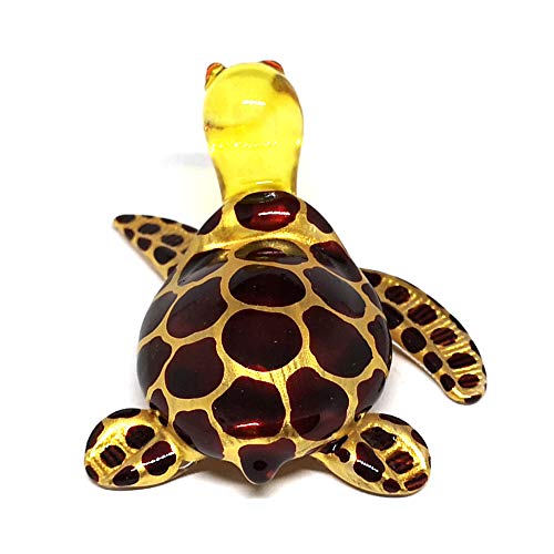 Collectible Sea Turtle Blown Art Glass Figurine Coastal Beach Home Decoration Blown