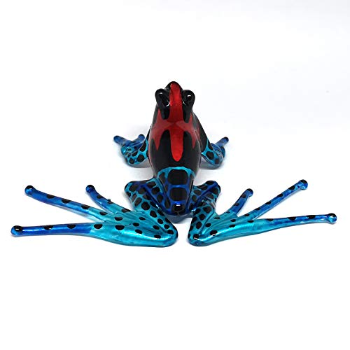 Collectible Frog Figurines Blown Glass Hand Painted Animals Lovers Gift Collection Miniature Home Garden Terrarium Decor