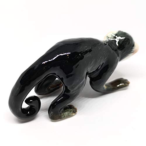 Ceramic Figurine Capuchin Monkey Handmade Miniature Collectible Porcelain DIY Gift