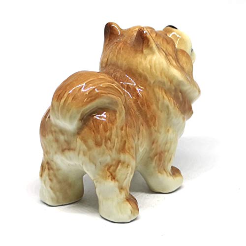 Ceramic Chow Chow Dog Breed Figurine Hand Painted Miniatures Animal Collectible