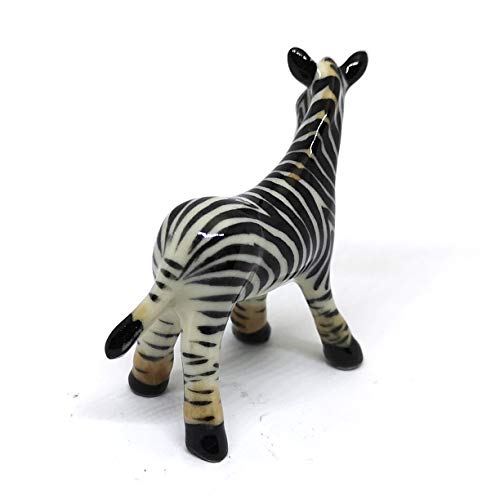 Zebra Figurine Ceramic Gift Collectibles Hand Painted Terrarium Garden Decor