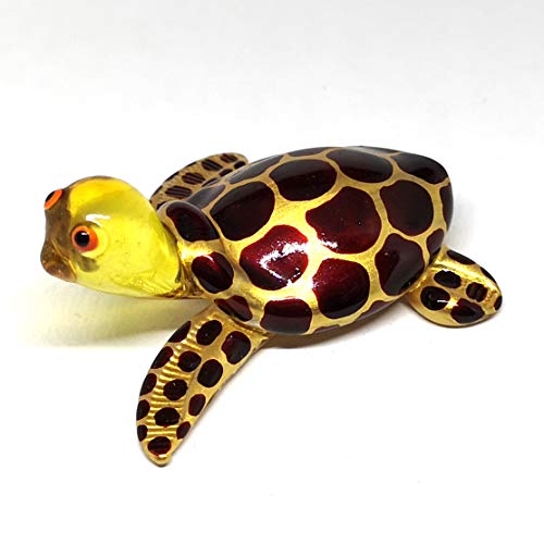 Collectible Sea Turtle Blown Art Glass Figurine Coastal Beach Home Decoration Blown