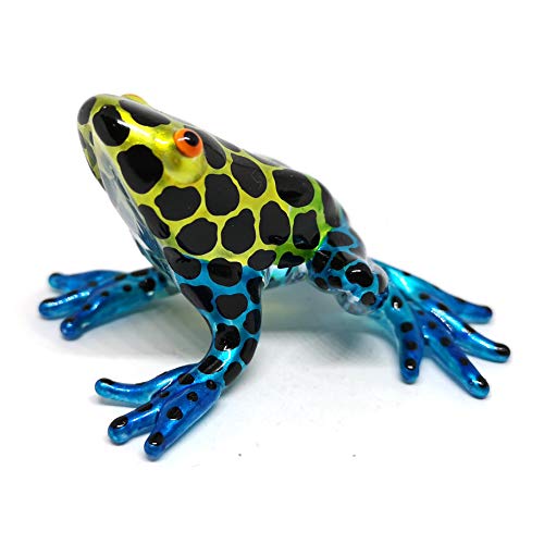 Frog Decor Figurines Blown Glass Animals Poison Dart Hand Painted Art Miniature Garden Decoration Statues Collectibles