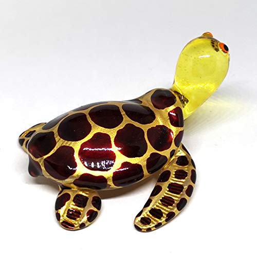 Collectible Sea Turtle Blown Art Glass Figurine Coastal Beach Home Decoration Blown