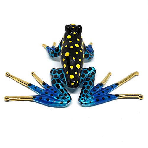 Collectible Frog Figurines Blown Glass Hand Painted Animals Lovers Gift Collection Miniature Home Garden DIY Decor