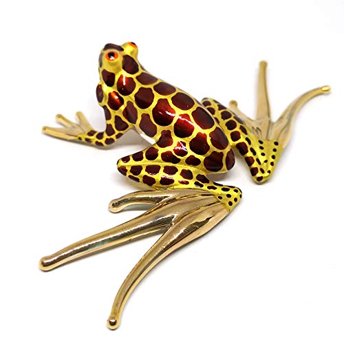 ZOOCRAFT Collectible Frog Decor Figurines Blown Glass Handmade Lovers Home Garden Decoration Animal Totem
