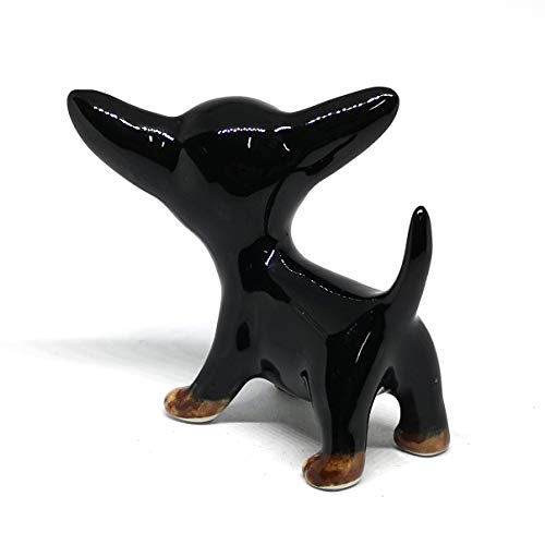 ZOOCRAFT Ceramic Chihuahua Dog Figurine Hand Painted Miniatures Collectible Personalized Gifts