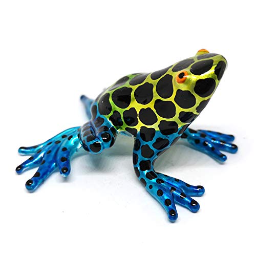 Frog Decor Figurines Blown Glass Animals Poison Dart Hand Painted Art Miniature Garden Decoration Statues Collectibles