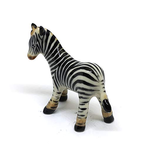 Zebra Figurine Ceramic Gift Collectibles Hand Painted Terrarium Garden Decor