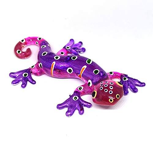 Colorful Glass Gecko Figurine Miniature Hand Blown Lampwork Animal Statue Decor