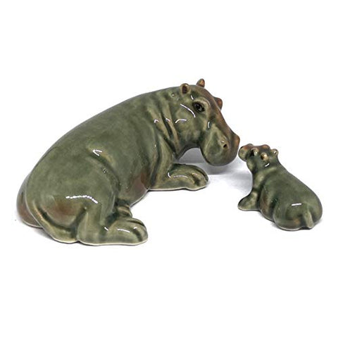 ZOOCRAFT Porcelain Brown Tiger Cat Figurine Handmade Miniatures Collectible Ceramic