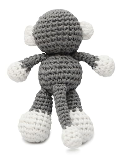 Bigfoot Monkey Handmade Amigurumi Stuffed Toy Knit Crochet Doll VAC (Gray)