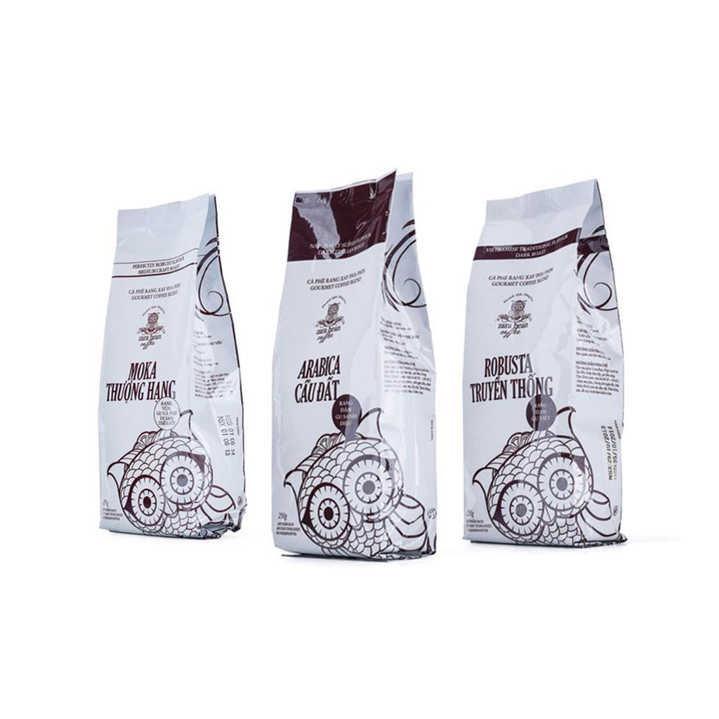 Zara Bean Vietnamese Ground Coffee Moka Arabica Robusta 250 Grams Made in Vietnam