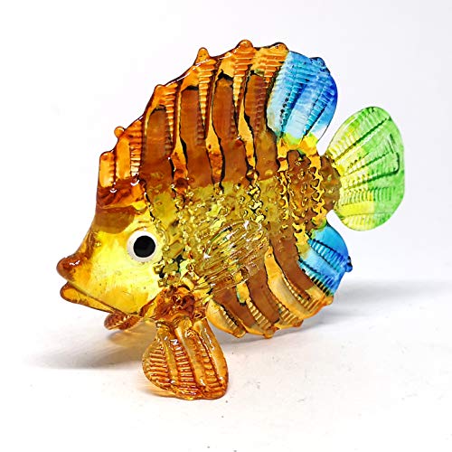 Aquarium Handicraft Miniature Hand Blown Glass Fish Figurine Collectibles