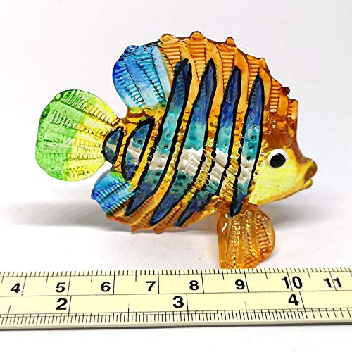 Aquarium Handicraft Miniature Hand Blown Glass Fish Figurine Collectibles
