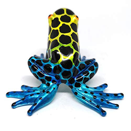 Frog Decor Figurines Blown Glass Animals Poison Dart Hand Painted Art Miniature Garden Decoration Statues Collectibles