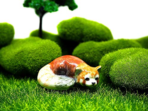 ZOOCRAFT Ceramic Red Panda Figurine Animal Craft Miniature Collectible Porcelain DIY Gift