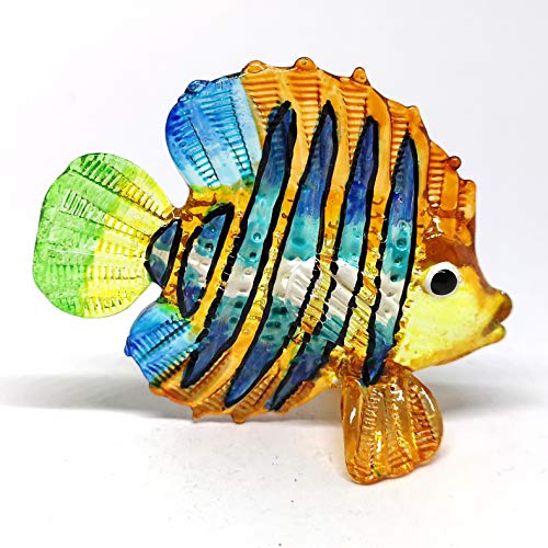 Aquarium Handicraft Miniature Hand Blown Glass Fish Figurine Collectibles