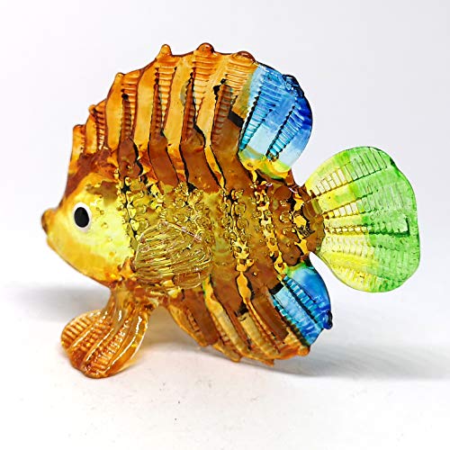 Aquarium Handicraft Miniature Hand Blown Glass Fish Figurine Collectibles