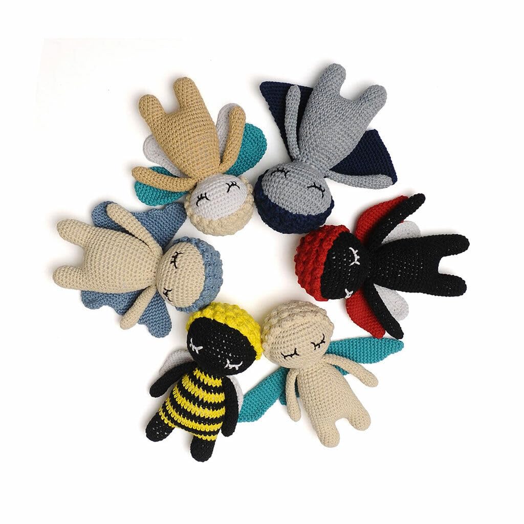 Insect Collection Handmade Amigurumi Stuffed Toy Crochet Doll VAC (Green Grass Bug)