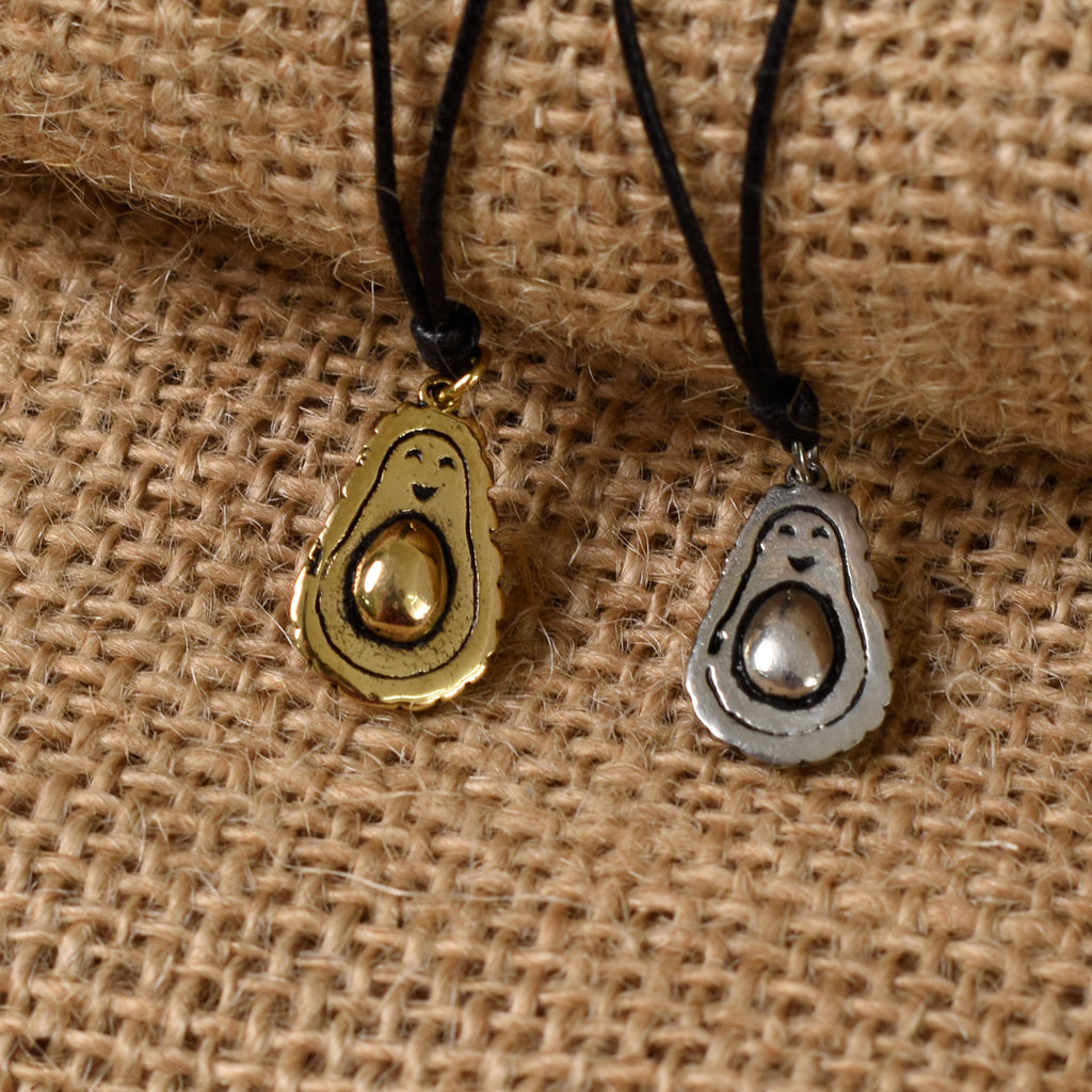 Avocado Fruit Pewter Silver Gold Brass Charm Necklace Pendent Jewelry