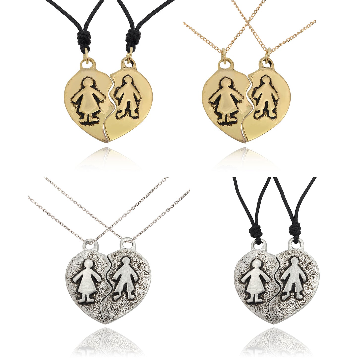 Bestfriend Silver Pewter Gold Brass Charm Necklace Pendant Jewelry