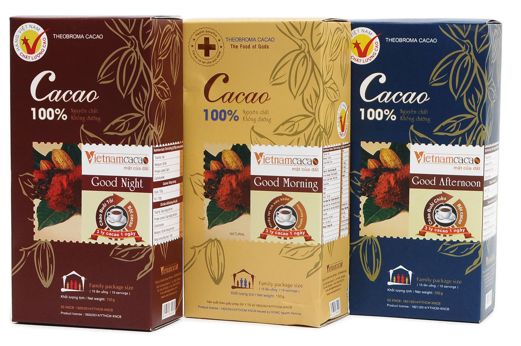VietnamCacao Theobroma Cocoa 100% Pure Cocoa And Free Sugar 150 Gram Vietnam Chocolate
