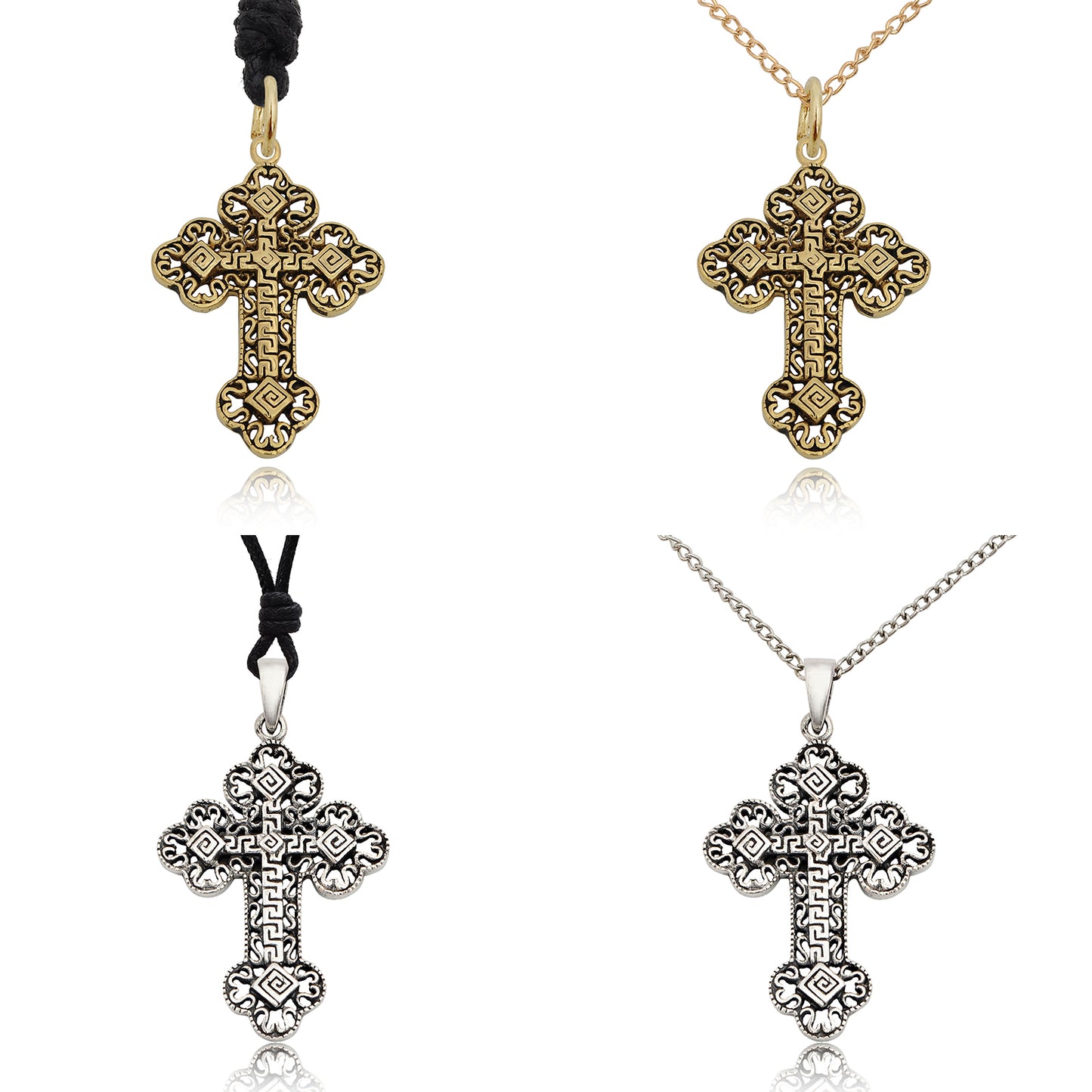 Gotic Celtic Cross Sterling-silver Brass Charm Necklace Pendant Jewelry